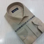 پیراهن مردانه داکرون ساده اداری کرم خاکی
